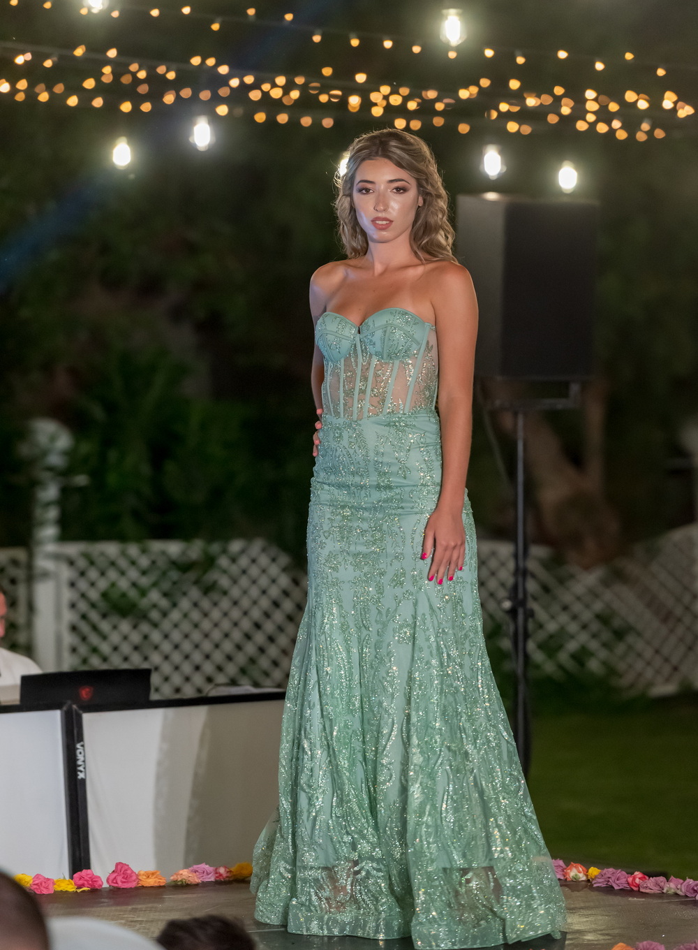 Katalina  - Κορσέ Φόρεμα με Διαφάνειες και Κεντημένη Λάμψη - 3